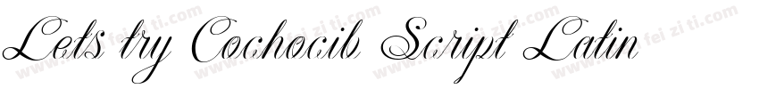 Lets try Cochocib Script Latin Pro字体转换
